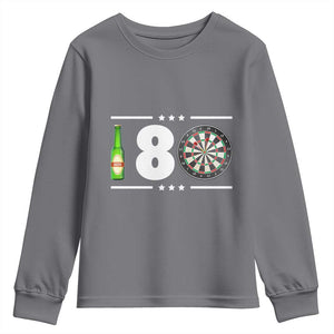Darts Master 180 And Beer Youth Sweatshirt Funny Bullseye Shooter Gift TS12 Charcoal Print Your Wear