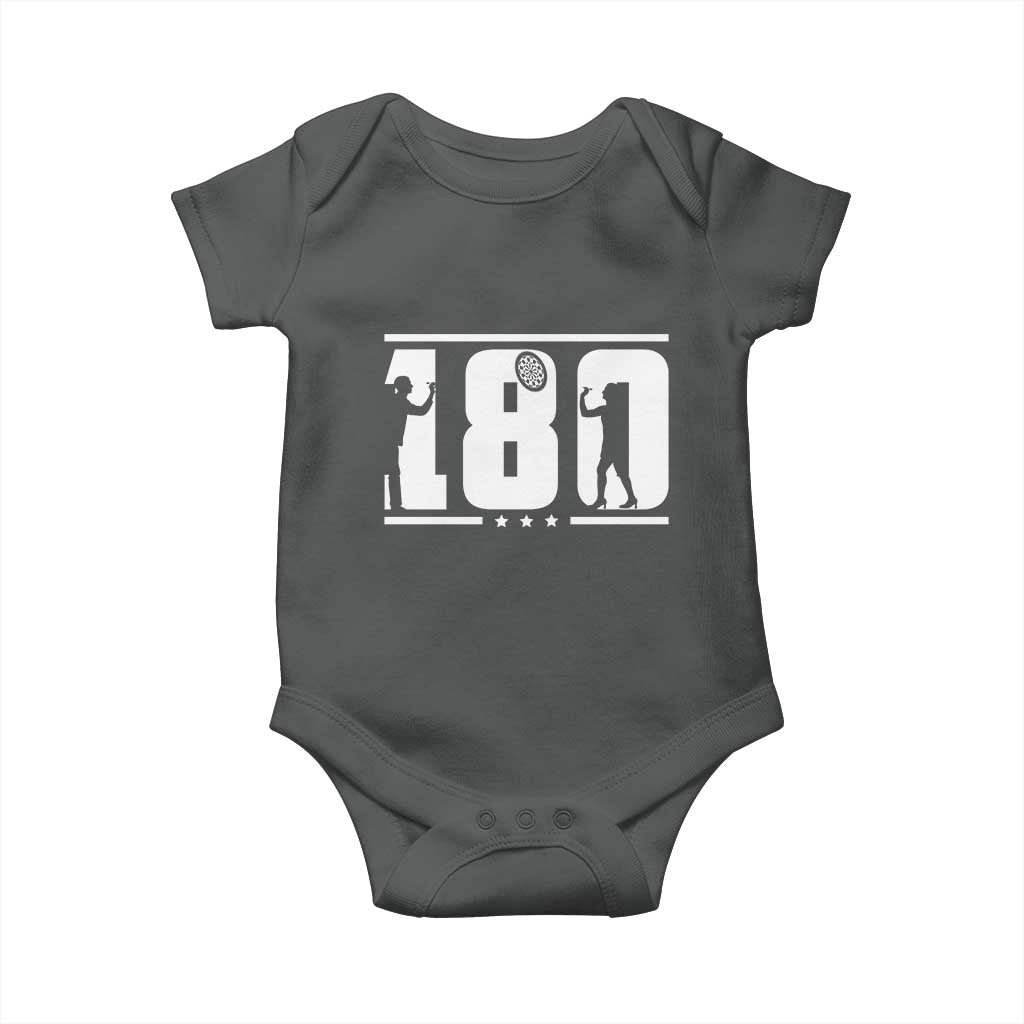 Darts 180 Max Score Player Baby Onesie Darts Fan Gift TS12 Dark Heather Print Your Wear