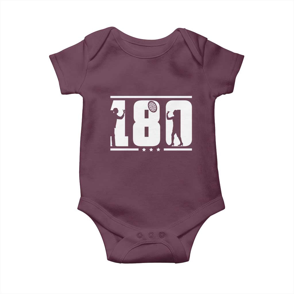 Darts 180 Max Score Player Baby Onesie Darts Fan Gift TS12 Maroon Print Your Wear