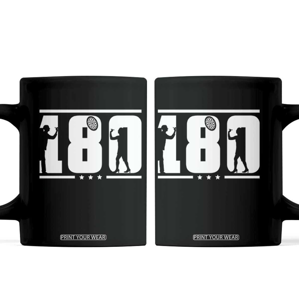 Darts 180 Max Score Player Coffee Mug Darts Fan Gift TS12 Black Print Your Wear