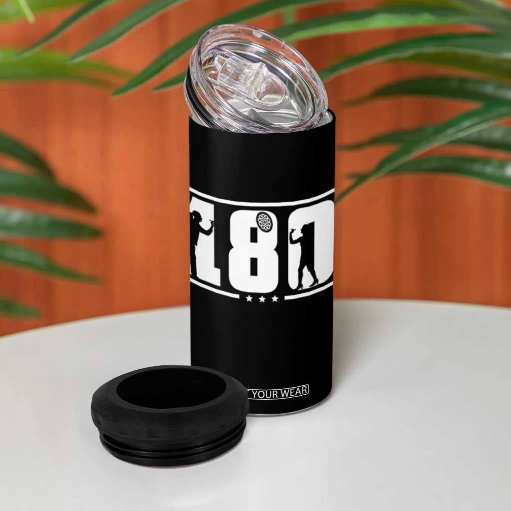 Darts 180 Max Score Player 4 in 1 Can Cooler Tumbler Darts Fan Gift TS12 Print Your Wear