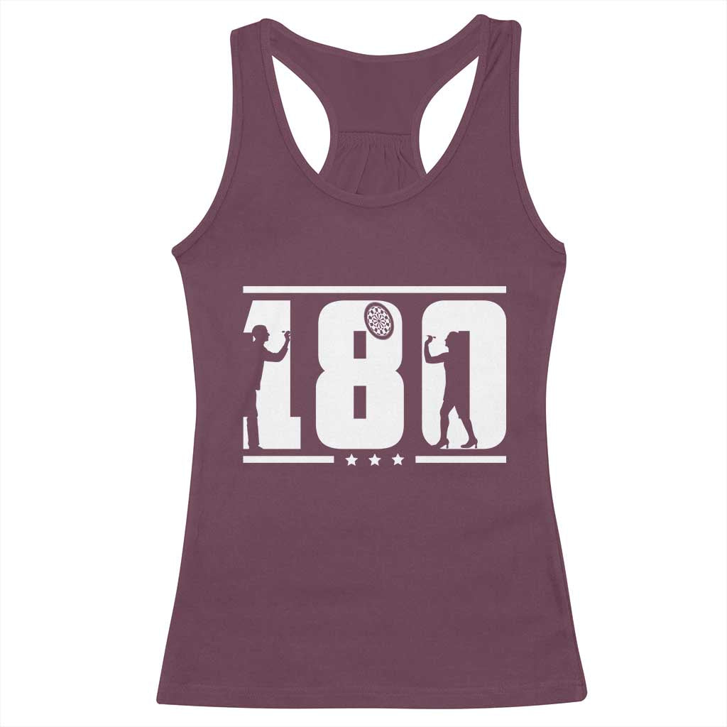 Darts 180 Max Score Player Racerback Tank Top Darts Fan Gift TS12 Maroon Print Your Wear