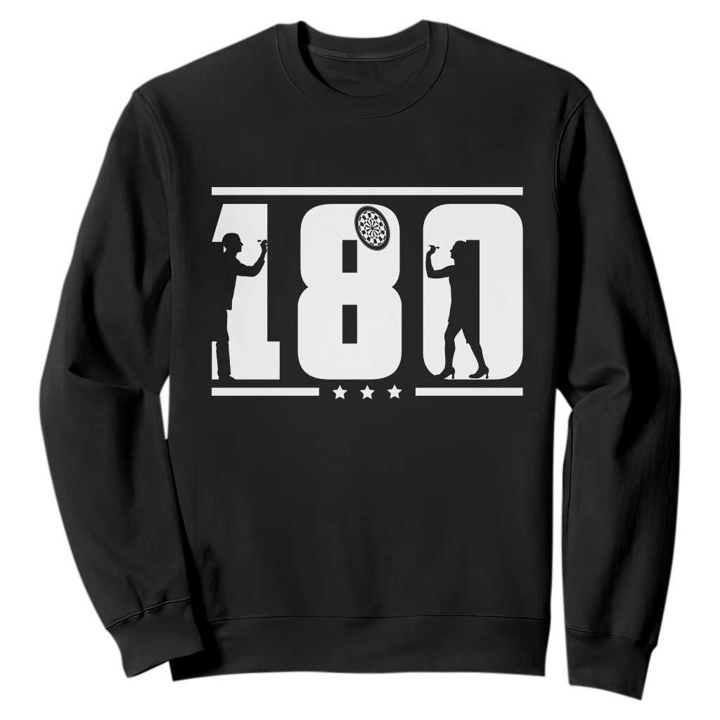 Darts 180 Max Score Player Sweatshirt Darts Fan Gift TS12 Black Print Your Wear