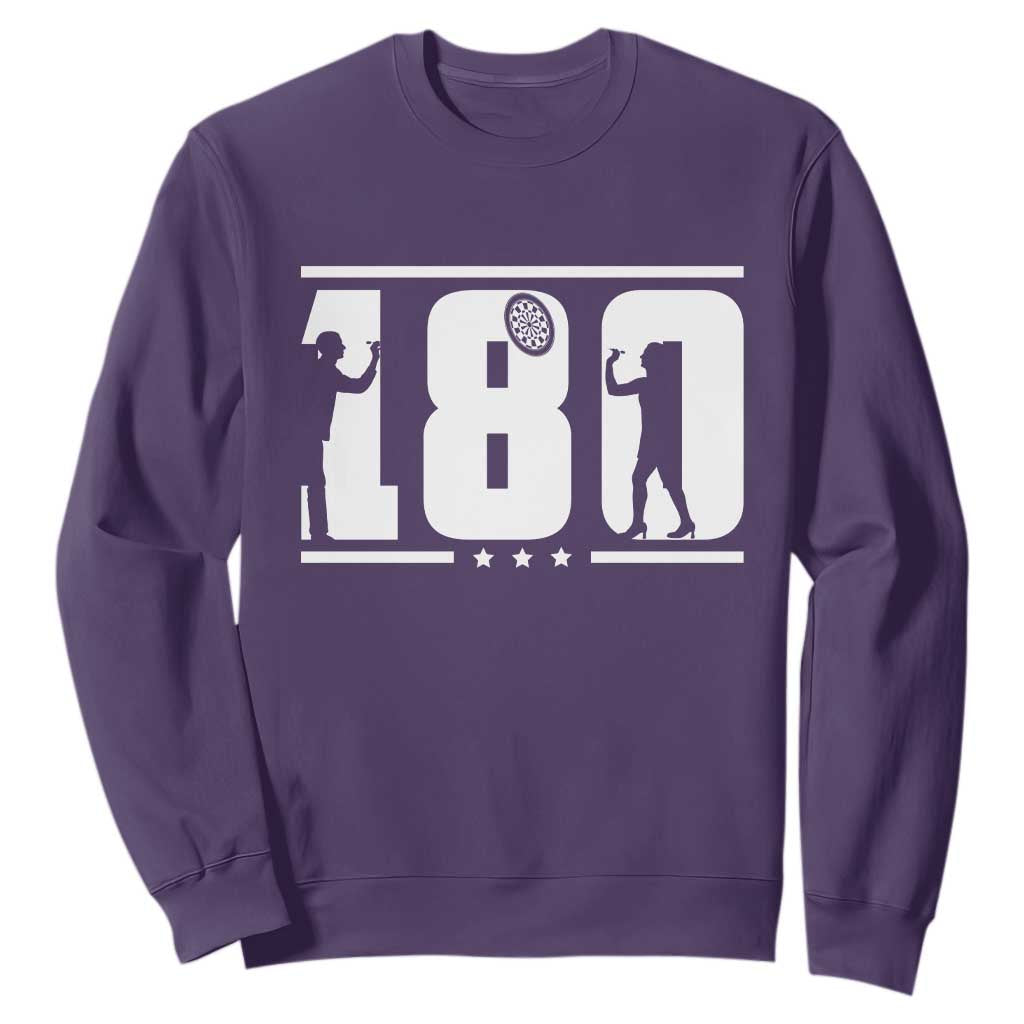 Darts 180 Max Score Player Sweatshirt Darts Fan Gift TS12 Purple Print Your Wear