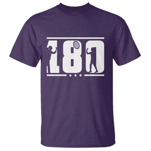 Darts 180 Max Score Player T Shirt Darts Fan Gift TS12 Purple Print Your Wear
