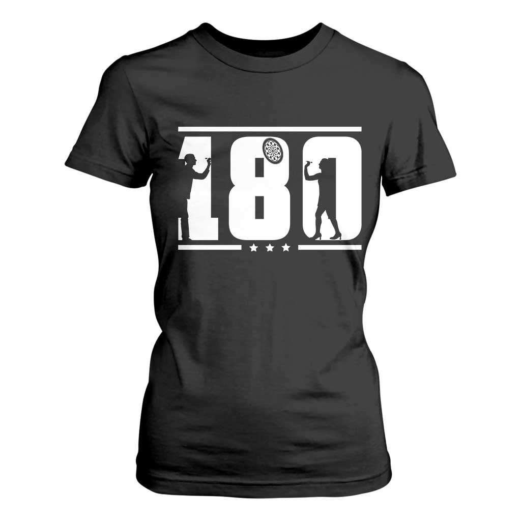 Darts 180 Max Score Player T Shirt For Women Darts Fan Gift TS12 Black Print Your Wear