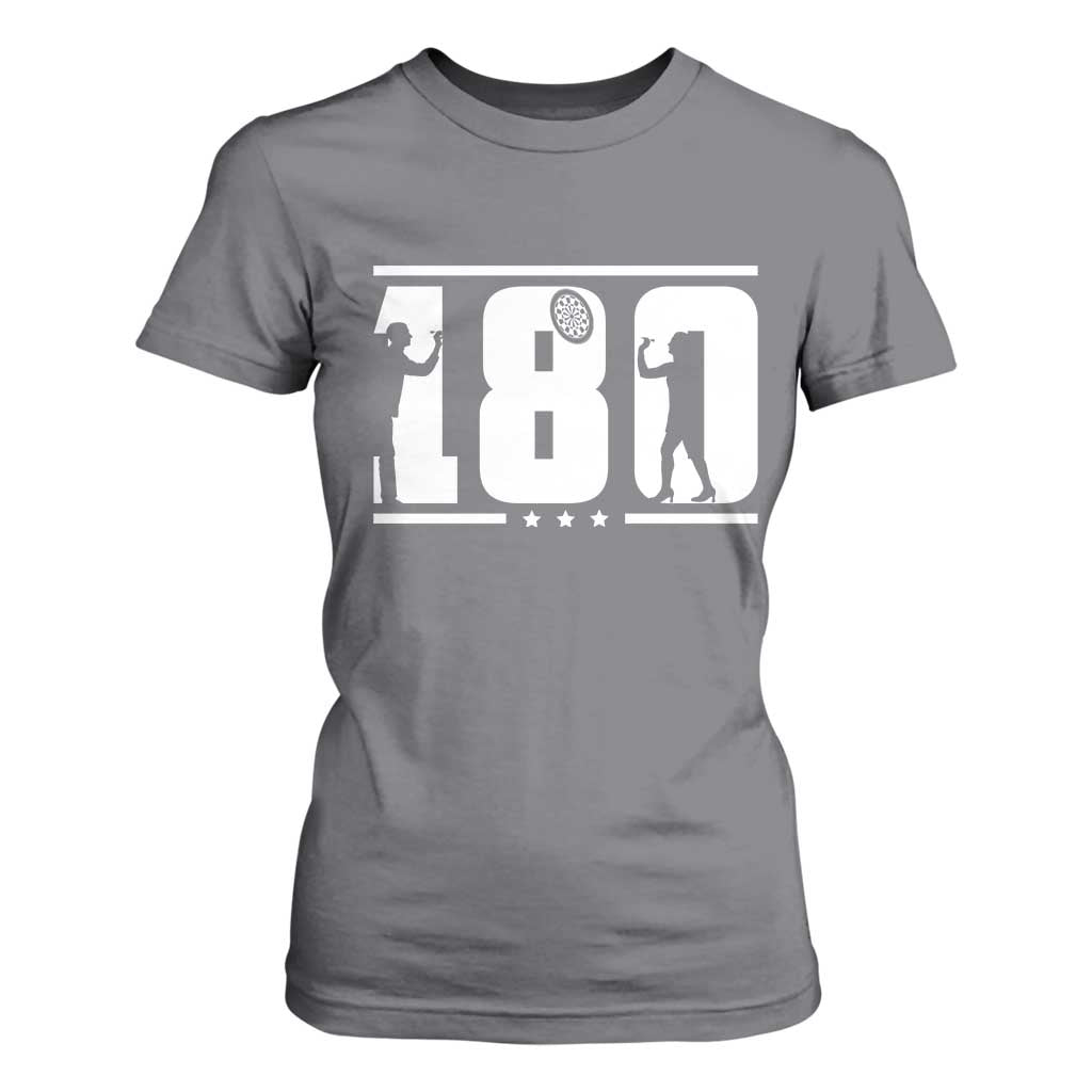 Darts 180 Max Score Player T Shirt For Women Darts Fan Gift TS12 Charcoal Print Your Wear