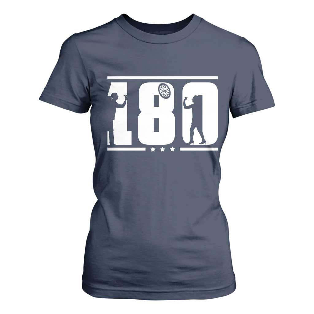 Darts 180 Max Score Player T Shirt For Women Darts Fan Gift TS12 Navy Print Your Wear