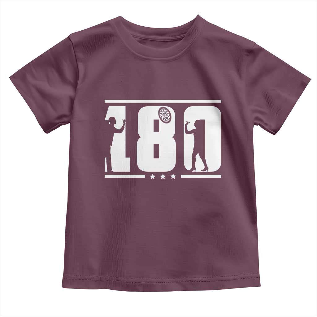 Darts 180 Max Score Player Toddler T Shirt Darts Fan Gift TS12 Maroon Print Your Wear