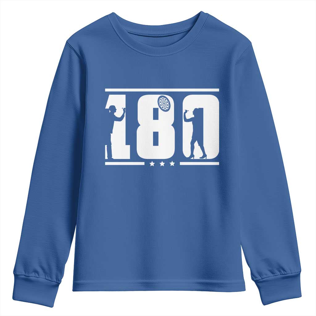 Darts 180 Max Score Player Youth Sweatshirt Darts Fan Gift TS12 Royal Blue Print Your Wear