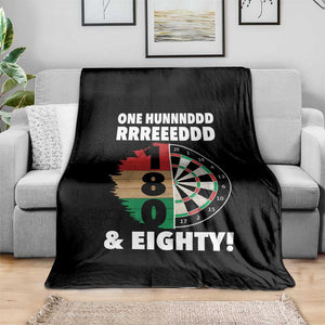 One Hundred And Eighty Throw Blanket Funny Darts Player Gift TS12 Print Your Wear