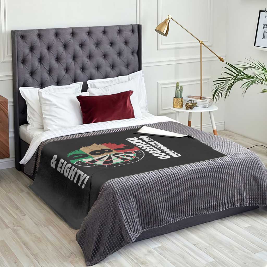 One Hundred And Eighty Throw Blanket Funny Darts Player Gift TS12 Print Your Wear