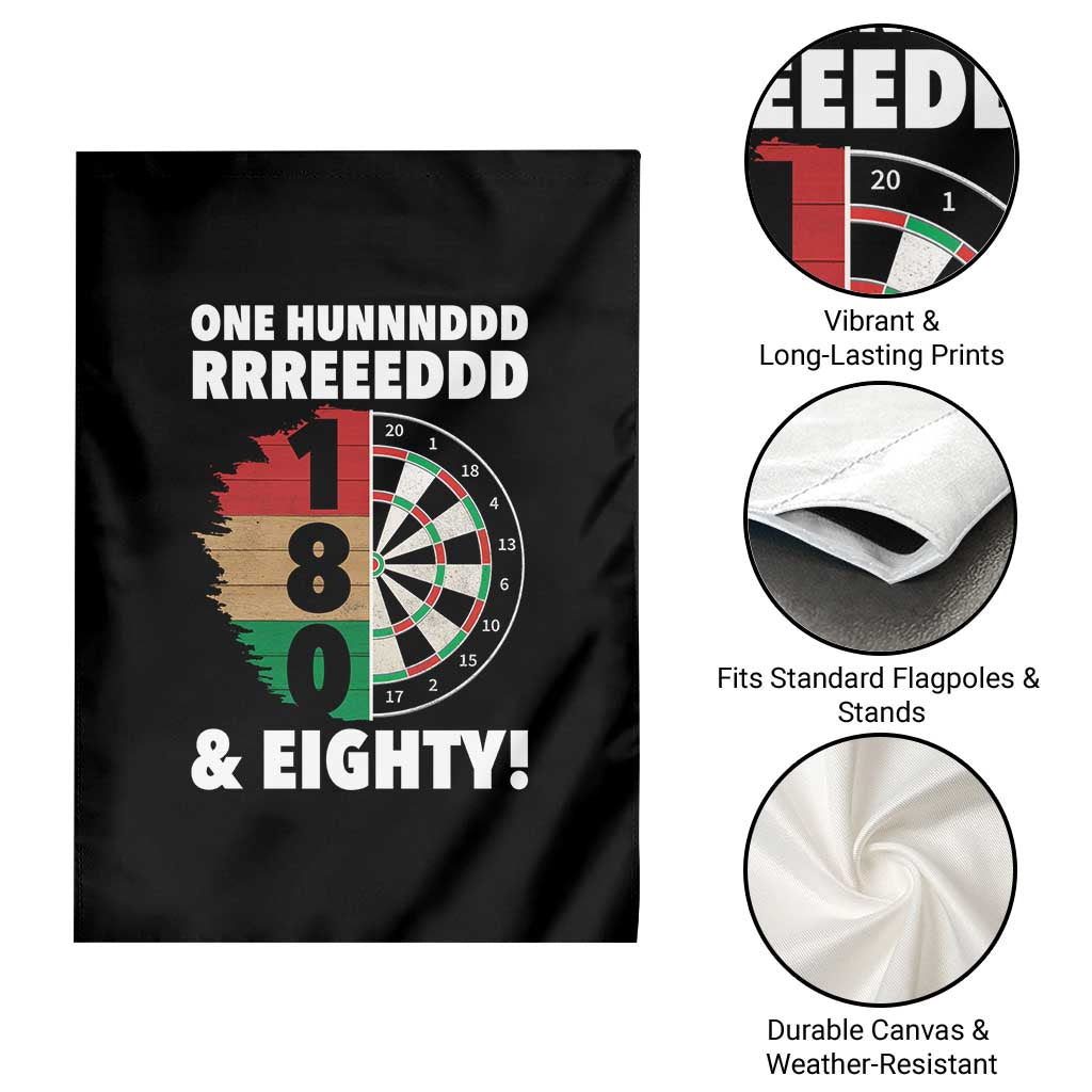 One Hundred And Eighty Garden Flag Funny Darts Player Gift TS12 Print Your Wear