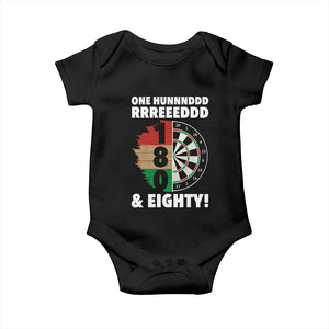 One Hundred And Eighty Baby Onesie Funny Darts Player Gift TS12 Black Print Your Wear