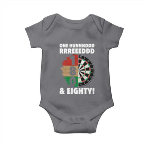One Hundred And Eighty Baby Onesie Funny Darts Player Gift TS12 Charcoal Print Your Wear