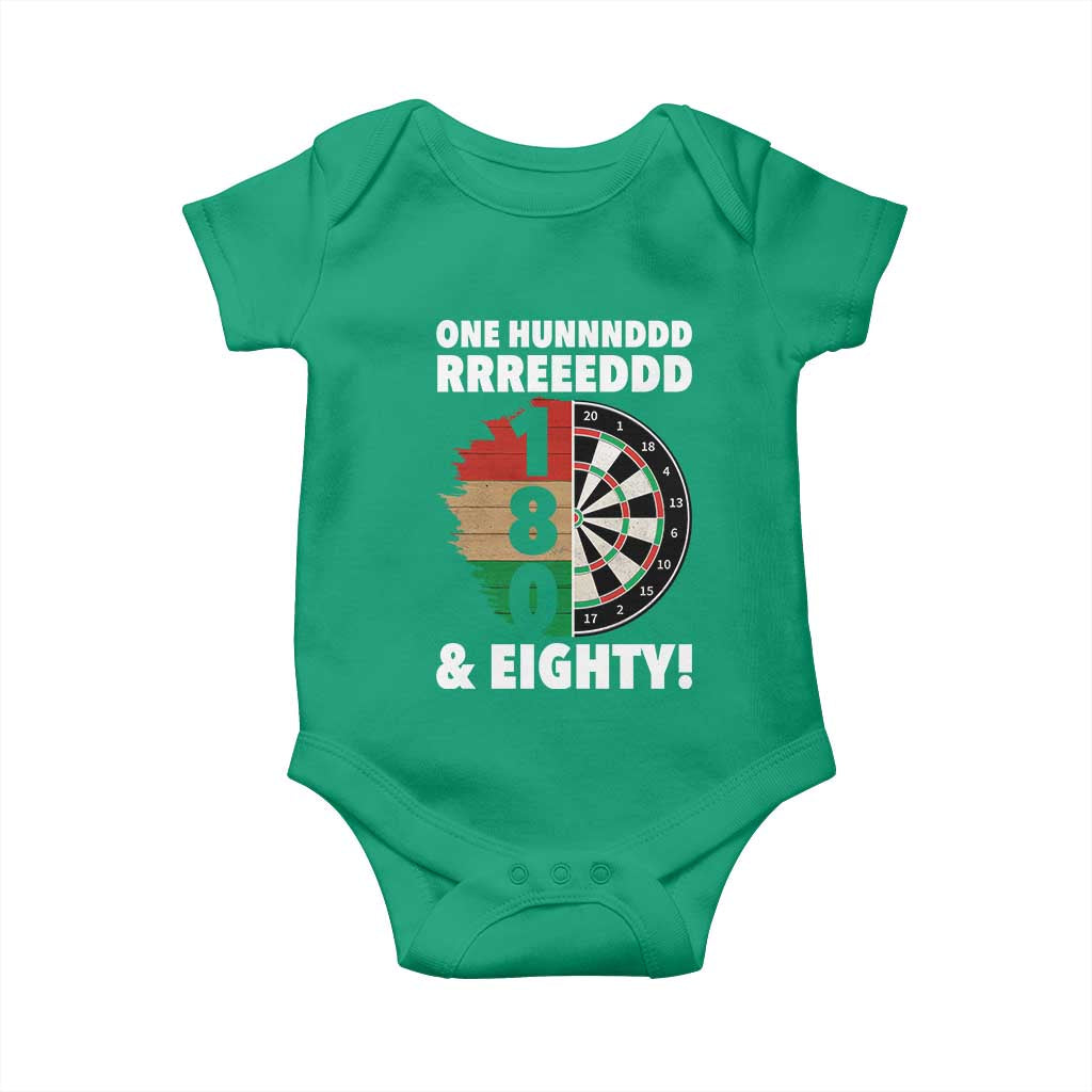 One Hundred And Eighty Baby Onesie Funny Darts Player Gift TS12 Irish Green Print Your Wear