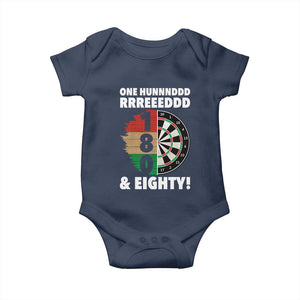 One Hundred And Eighty Baby Onesie Funny Darts Player Gift TS12 Navy Print Your Wear