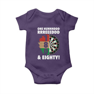 One Hundred And Eighty Baby Onesie Funny Darts Player Gift TS12 Purple Print Your Wear