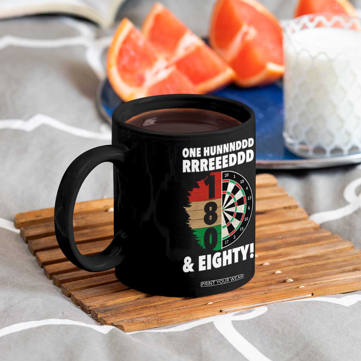 One Hundred And Eighty Coffee Mug Funny Darts Player Gift TS12 Print Your Wear