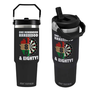 One Hundred And Eighty Flip Straw Tumbler Funny Darts Player Gift TS12 One Size: 30 oz Black Print Your Wear