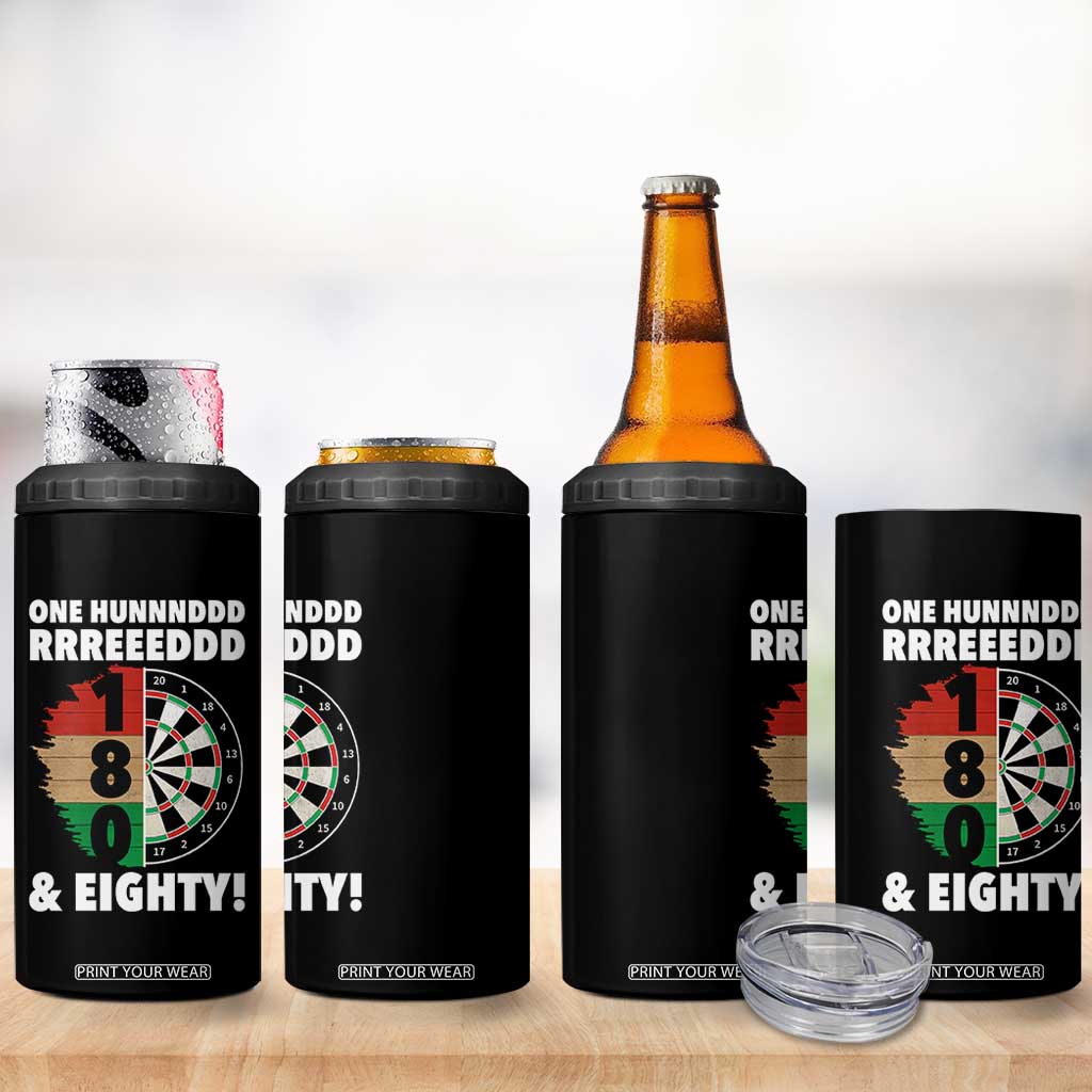 One Hundred And Eighty 4 in 1 Can Cooler Tumbler Funny Darts Player Gift TS12 Print Your Wear