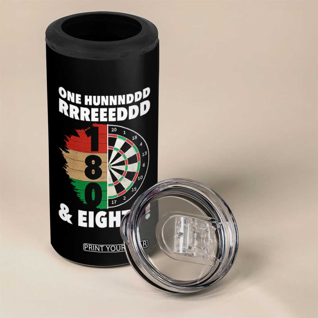 One Hundred And Eighty 4 in 1 Can Cooler Tumbler Funny Darts Player Gift TS12 Print Your Wear
