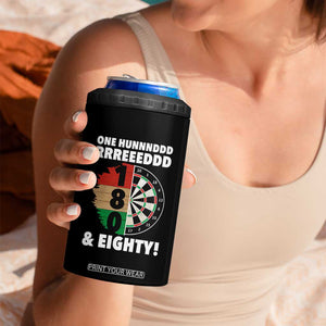 One Hundred And Eighty 4 in 1 Can Cooler Tumbler Funny Darts Player Gift TS12 Print Your Wear