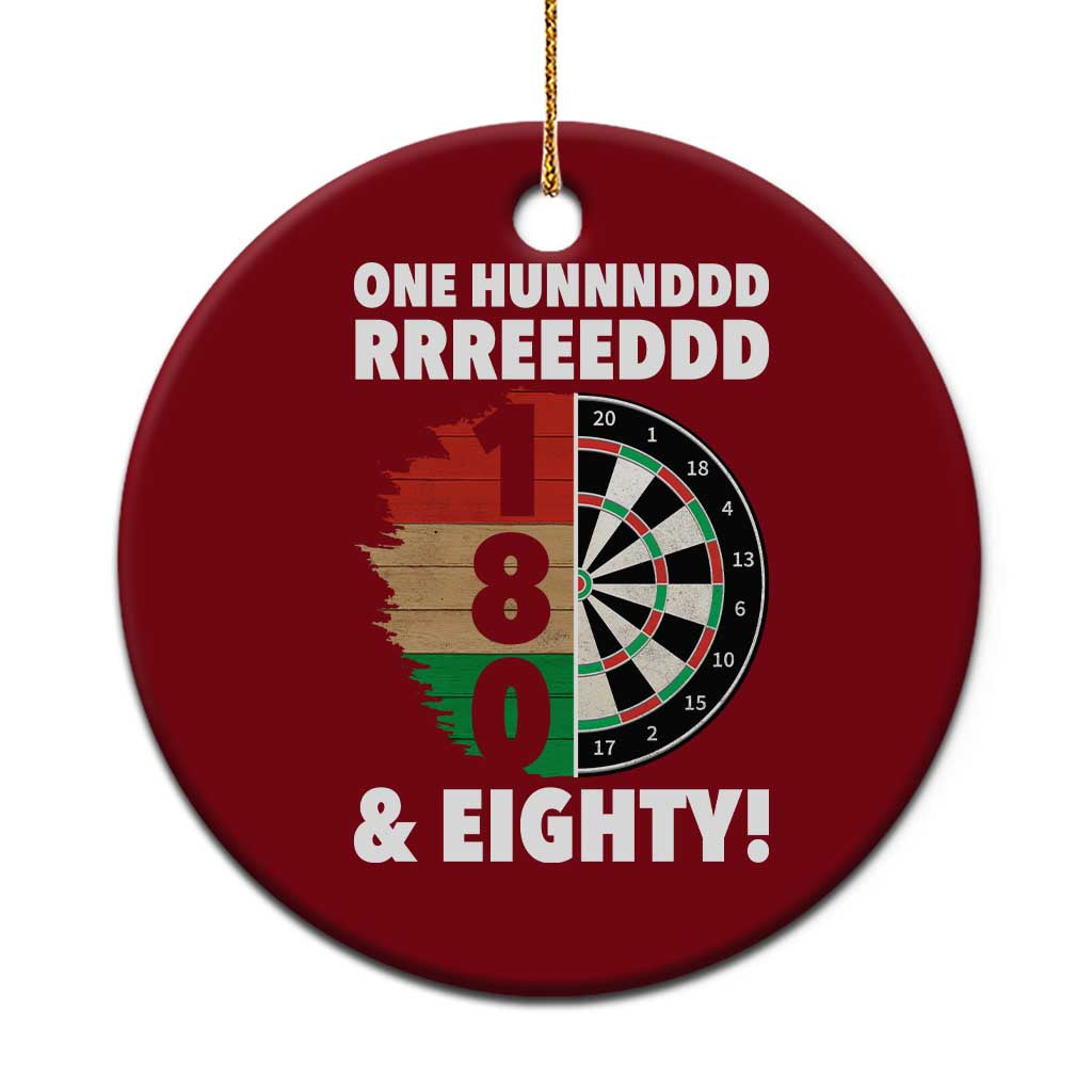 One Hundred And Eighty Ceramic Ornament Funny Darts Player Gift TS12 1pc Red Print Your Wear