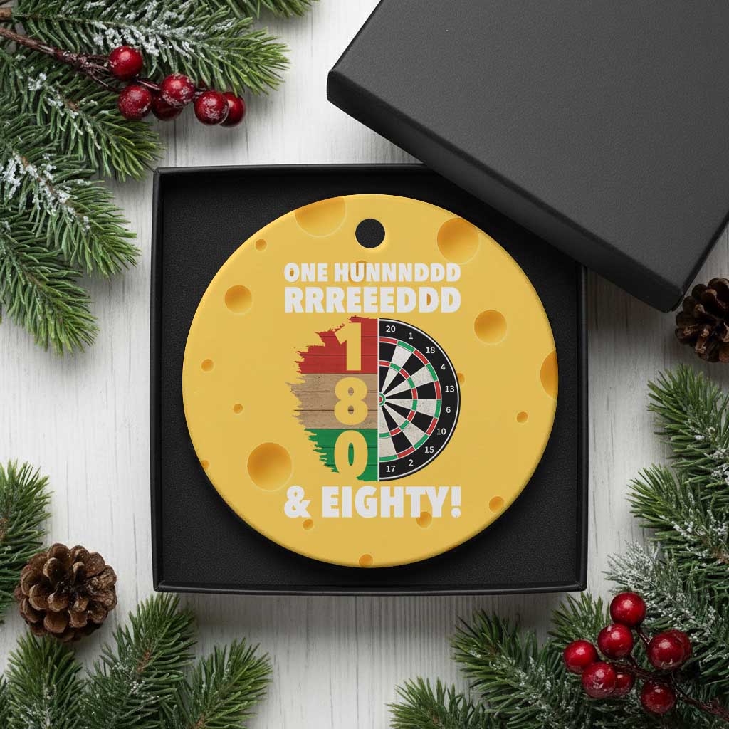 One Hundred And Eighty Ceramic Ornament Funny Darts Player Gift TS12 1pc Yellow Cheese Print Your Wear