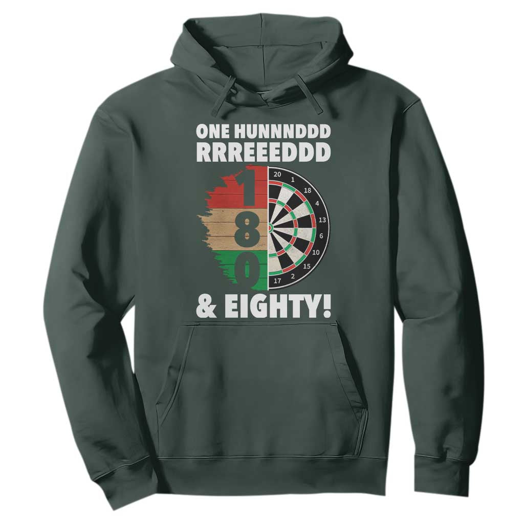 One Hundred And Eighty Hoodie Funny Darts Player Gift TS12 Dark Forest Green Print Your Wear