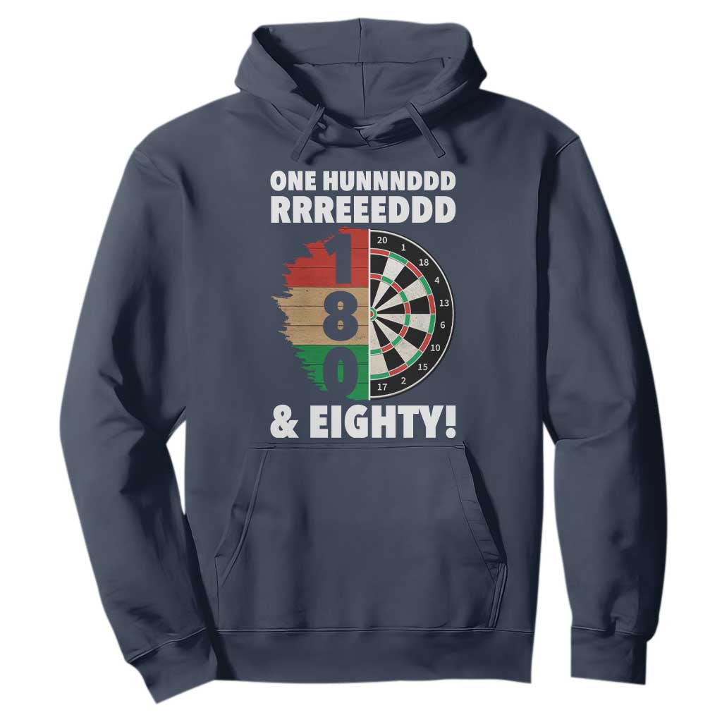 One Hundred And Eighty Hoodie Funny Darts Player Gift TS12 Navy Print Your Wear