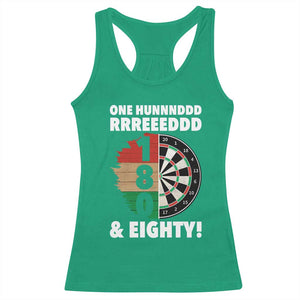 One Hundred And Eighty Racerback Tank Top Funny Darts Player Gift TS12 Irish Green Print Your Wear
