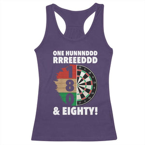One Hundred And Eighty Racerback Tank Top Funny Darts Player Gift TS12 Purple Print Your Wear