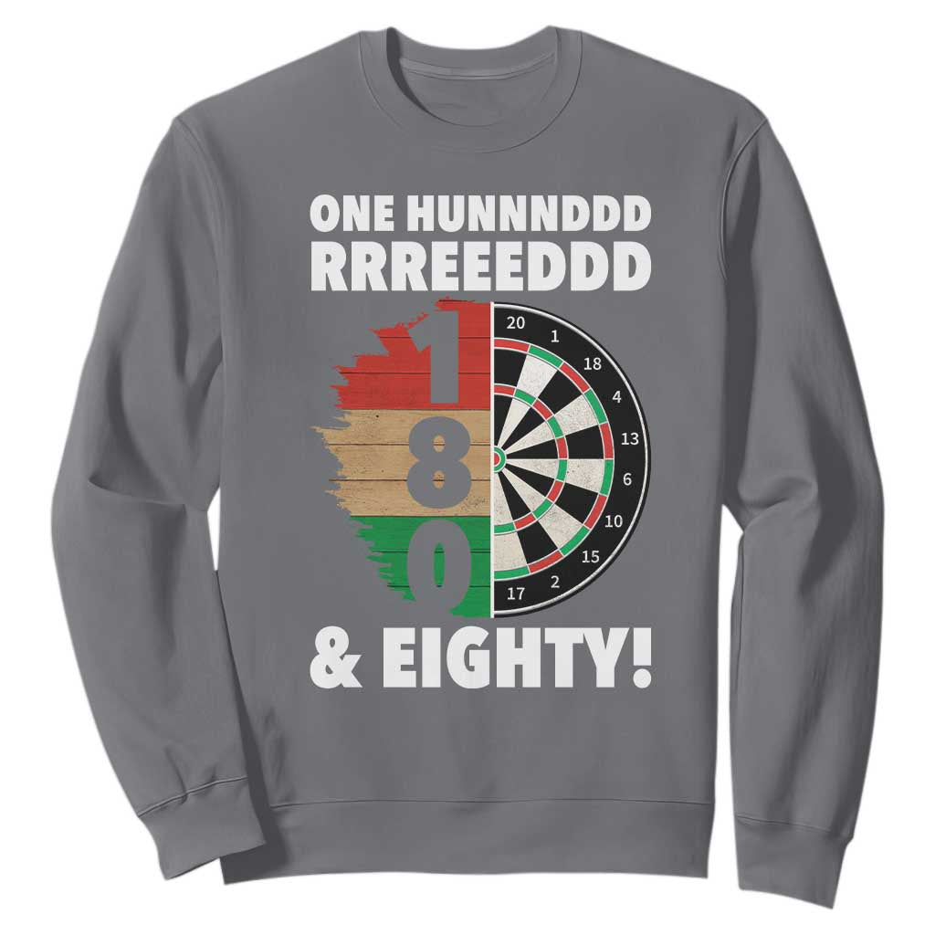 One Hundred And Eighty Sweatshirt Funny Darts Player Gift TS12 Charcoal Print Your Wear