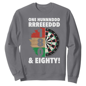One Hundred And Eighty Sweatshirt Funny Darts Player Gift TS12 Charcoal Print Your Wear