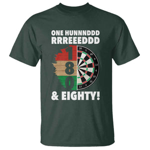 One Hundred And Eighty T Shirt Funny Darts Player Gift TS12 Dark Forest Green Print Your Wear