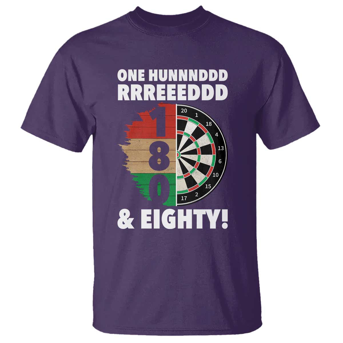 One Hundred And Eighty T Shirt Funny Darts Player Gift TS12 Purple Print Your Wear