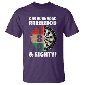One Hundred And Eighty T Shirt Funny Darts Player Gift TS12 Purple Print Your Wear