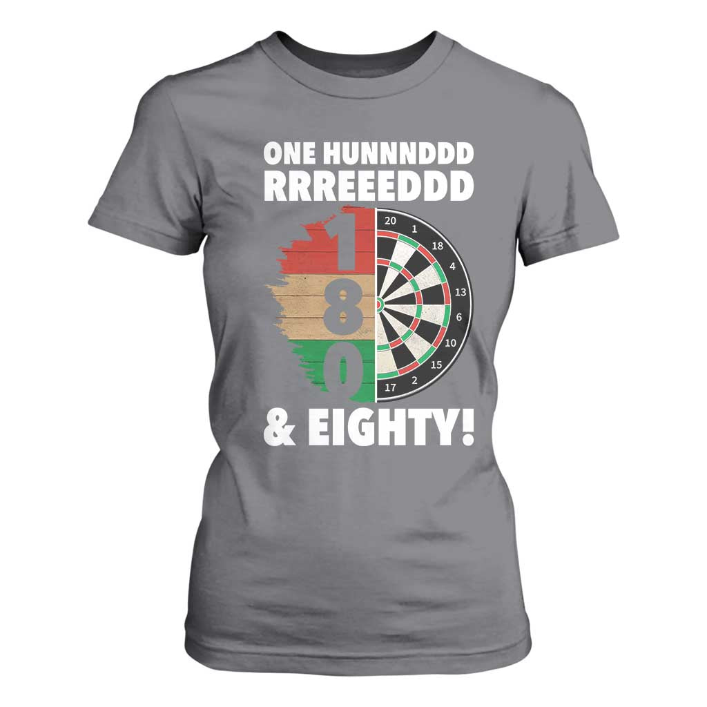 One Hundred And Eighty T Shirt For Women Funny Darts Player Gift TS12 Charcoal Print Your Wear