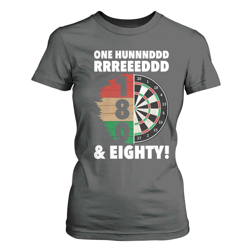 One Hundred And Eighty T Shirt For Women Funny Darts Player Gift TS12 Dark Heather Print Your Wear