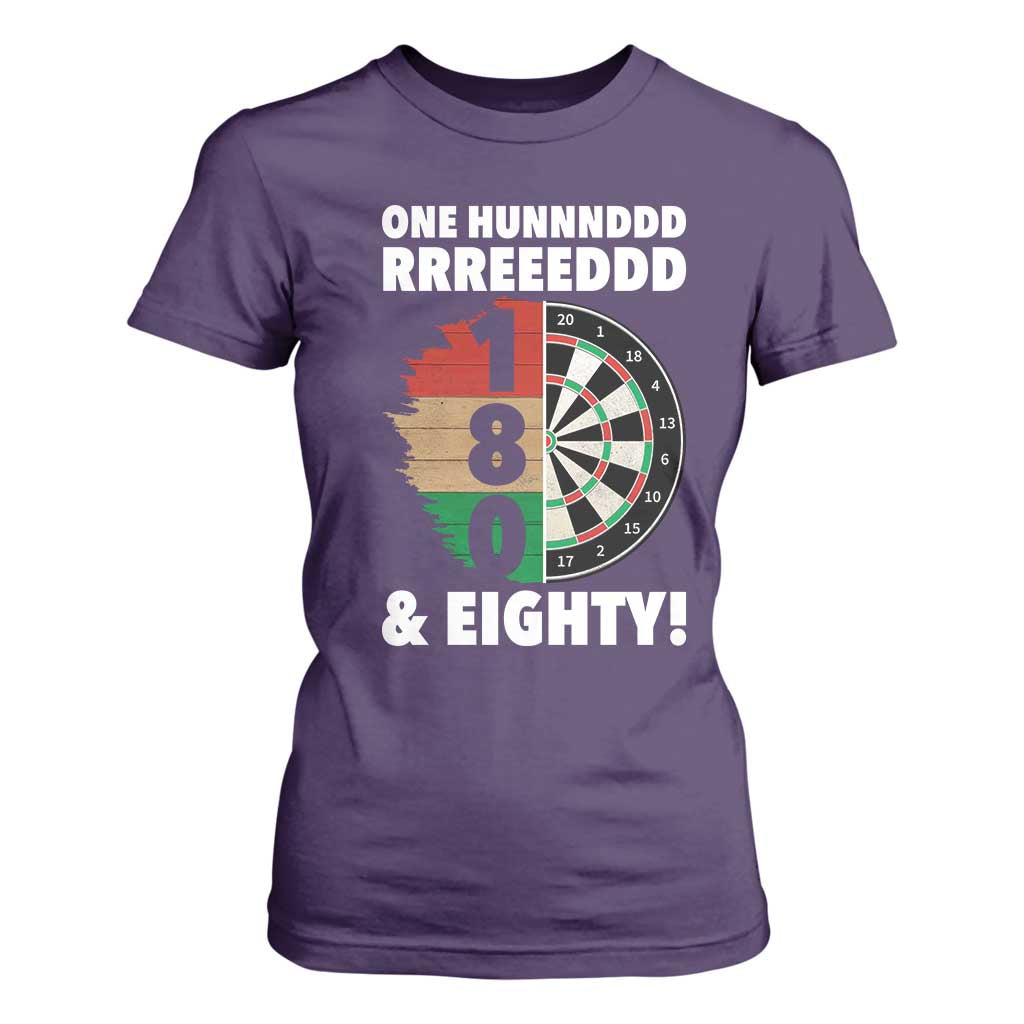 One Hundred And Eighty T Shirt For Women Funny Darts Player Gift TS12 Purple Print Your Wear