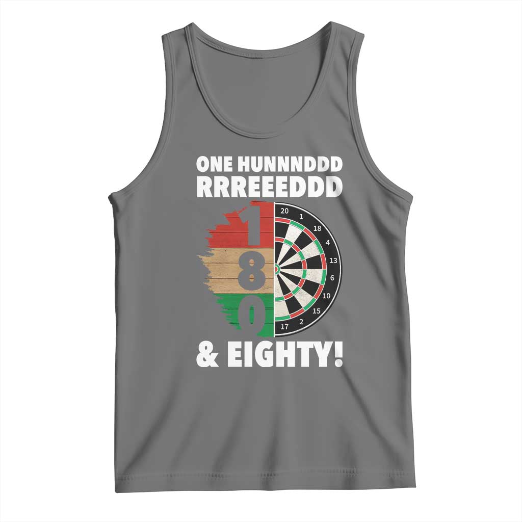 One Hundred And Eighty Tank Top Funny Darts Player Gift TS12 Black Heather Print Your Wear