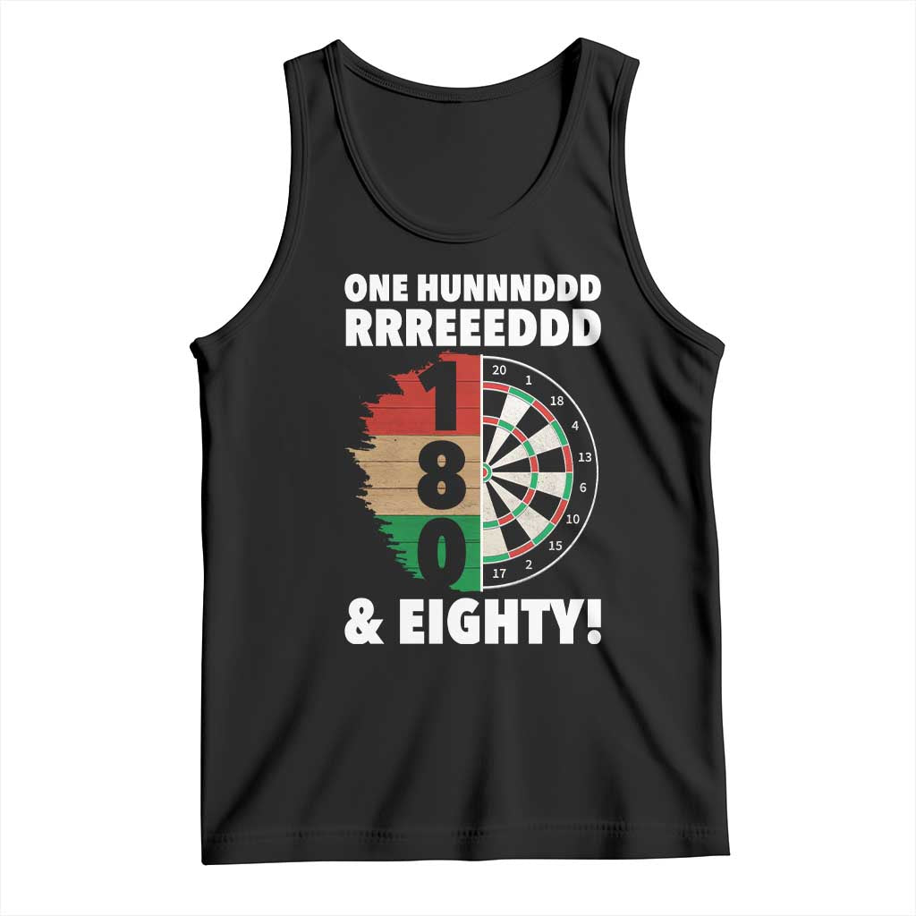 One Hundred And Eighty Tank Top Funny Darts Player Gift TS12 Black Print Your Wear
