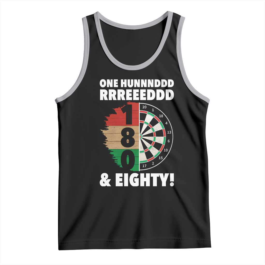 One Hundred And Eighty Tank Top Funny Darts Player Gift TS12 Black Athletic Heather Print Your Wear