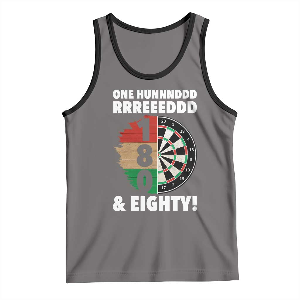 One Hundred And Eighty Tank Top Funny Darts Player Gift TS12 Deep Heather Black Print Your Wear