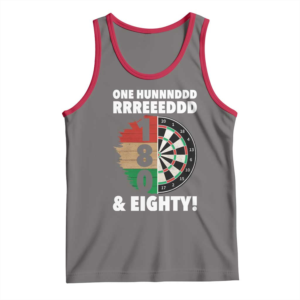 One Hundred And Eighty Tank Top Funny Darts Player Gift TS12 Deep Heather Red Print Your Wear