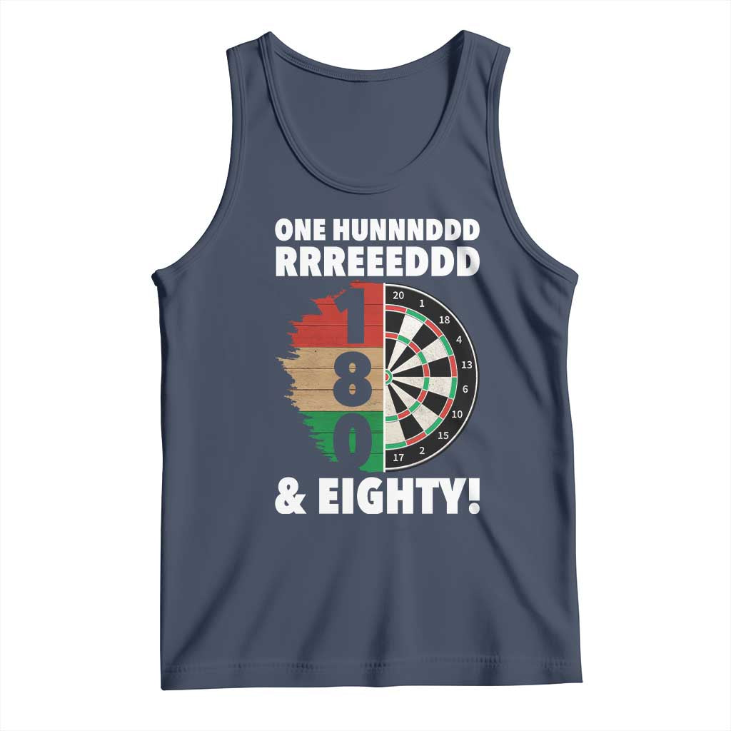One Hundred And Eighty Tank Top Funny Darts Player Gift TS12 Navy Print Your Wear