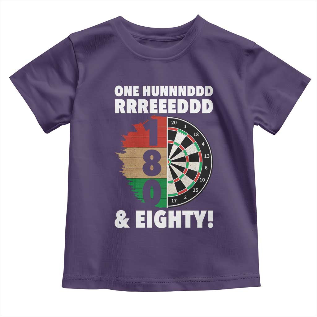 One Hundred And Eighty Toddler T Shirt Funny Darts Player Gift TS12 Purple Print Your Wear