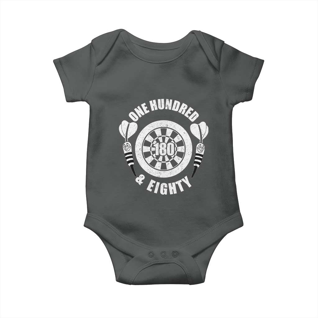 Triple 20 Master Dartist Gift Baby Onesie One Hundred And Eighty TS12 Dark Heather Print Your Wear