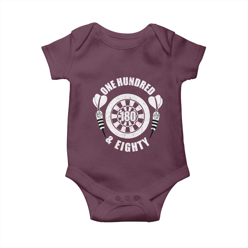 Triple 20 Master Dartist Gift Baby Onesie One Hundred And Eighty TS12 Maroon Print Your Wear